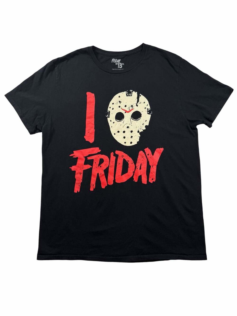 Friday the 13th Jason Voorhees T Shirt Mens Large Black Horror Halloween Tee